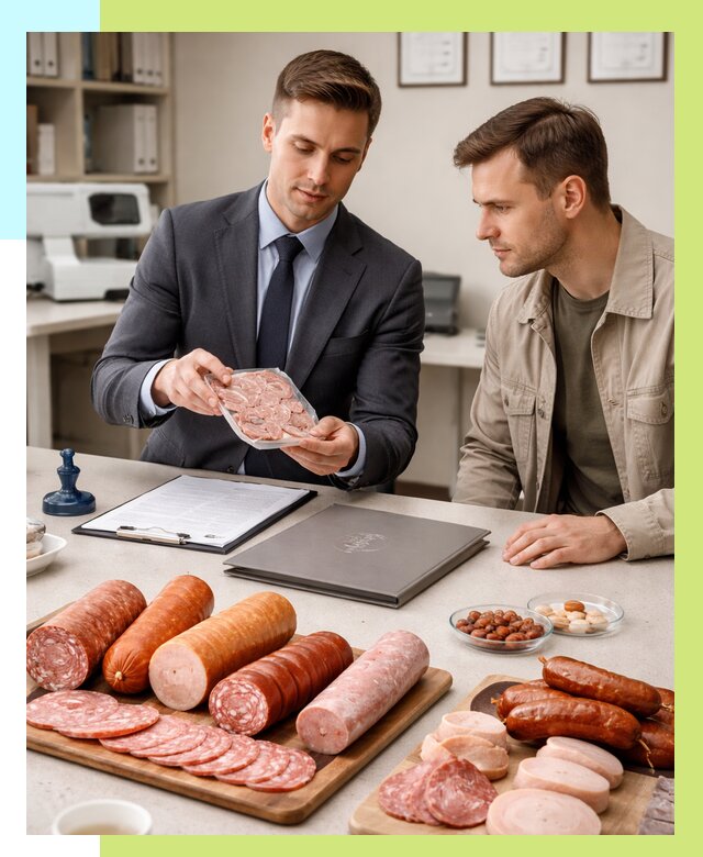 Сертификация колбасных изделий в Узловой от 7639 р. | Алешин-Злв