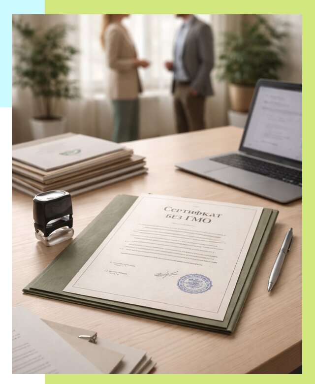 Сертификат без ГМО в Узловой от 7639 р. оформить срочно Алешин-Злв