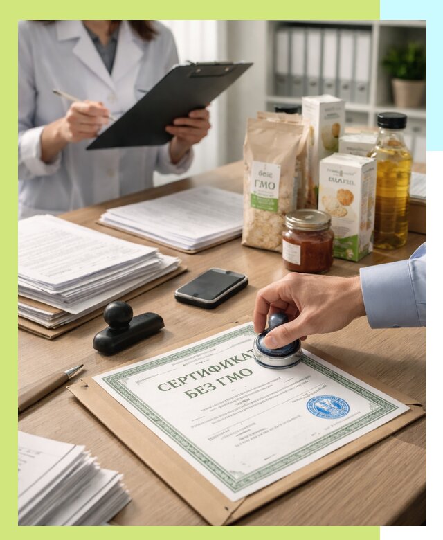Получение сертификата Без ГМО для продукции в Узловой